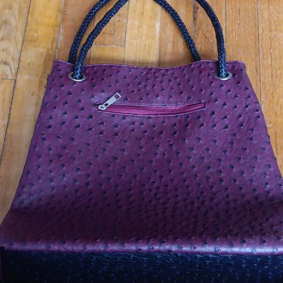 Tory Burch Burgandy/Plum Tote Bag Pristine Condition - Picture 7 of 11